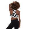 zebra print padded sports bra