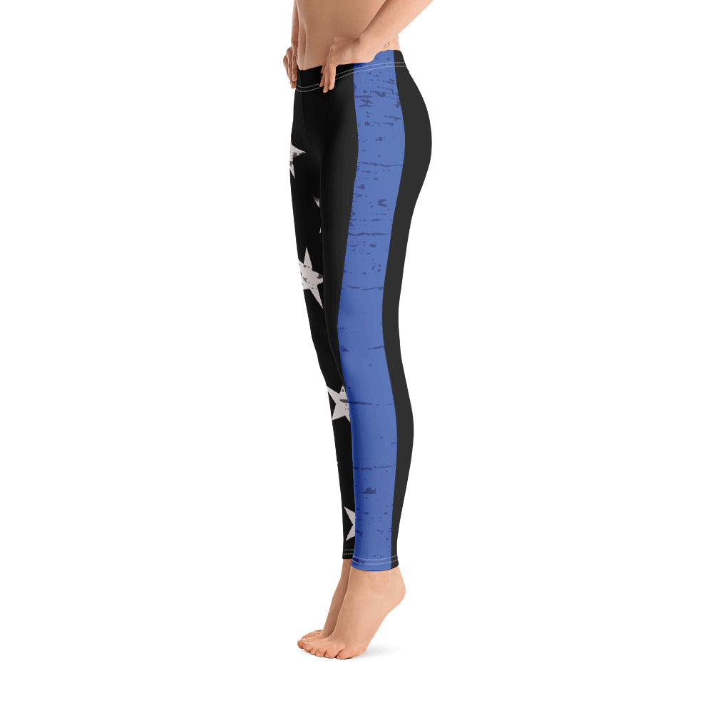 Thin Blue Line Leggings Pup Scruffs
