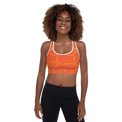 orange sports bra