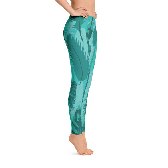 feather pattern leggings