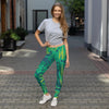 tropical green leggings
