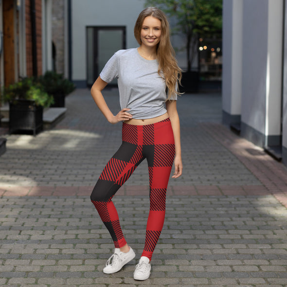 buffalo plaid leggings