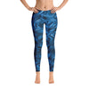 blue abstract leggings