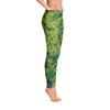 green abstract leggings