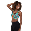 feathers padded sports bra