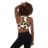 cow hide padded sports bra