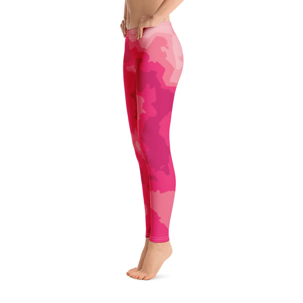 pink abstract leggings