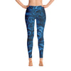 blue abstract leggings