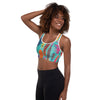 feathers padded sports bra