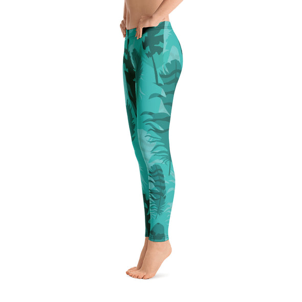feather pattern leggings