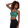 tropical padded sports bra