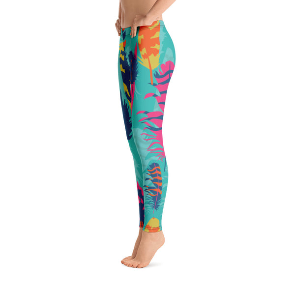feather pattern leggings