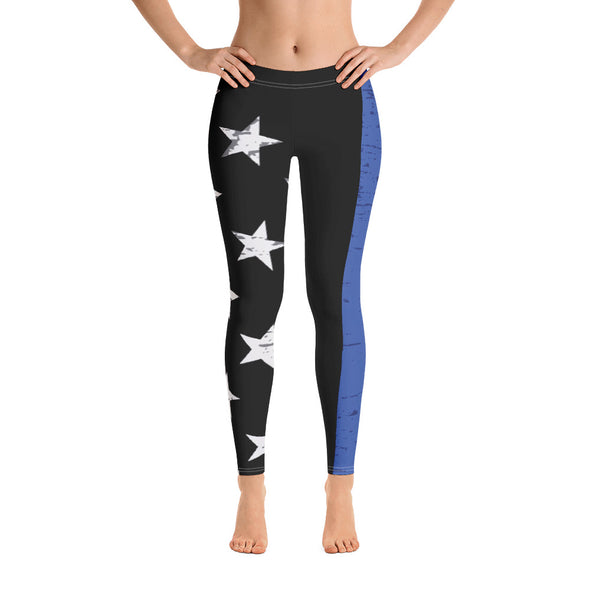 thin blue line leggings