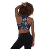 patriotic american flag padded sports bra