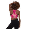 pink padded sports bra