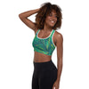 tropical padded sports bra