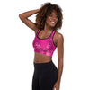 pink padded sports bra