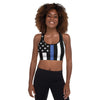 thin blue line padded sports bra