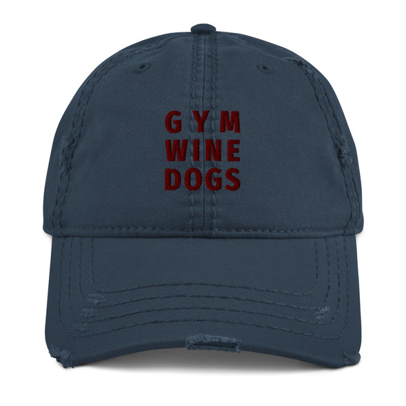gym-wine-dogs-distressed baseball hat