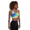tie dye padded sports bra