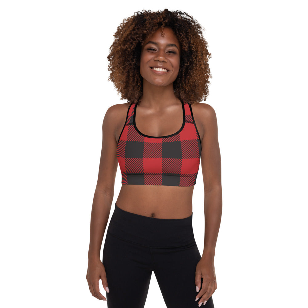 Buffalo Plaid Padded Sports Bra – Pup Scruffs