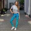 blue abstract leggings