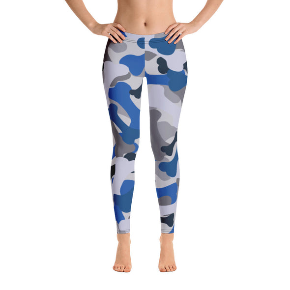 blue camo leggings