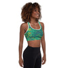 tropical padded sports bra