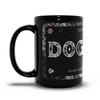 dog dad black coffee mug