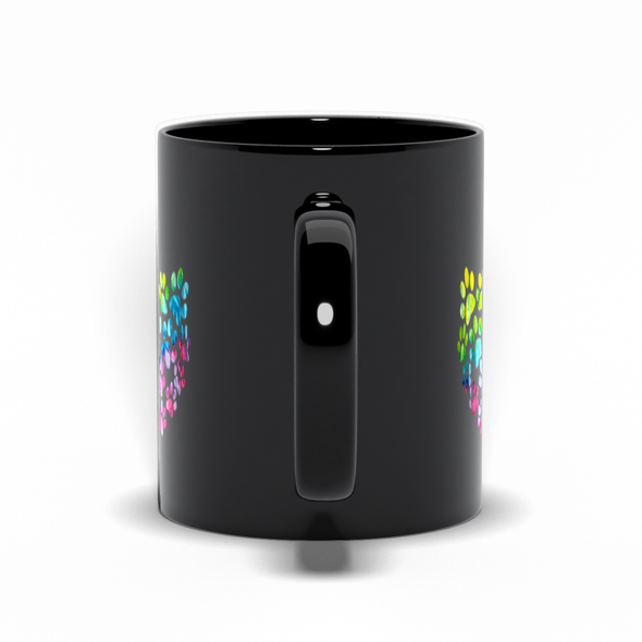 tie dye dog paws coffee mug