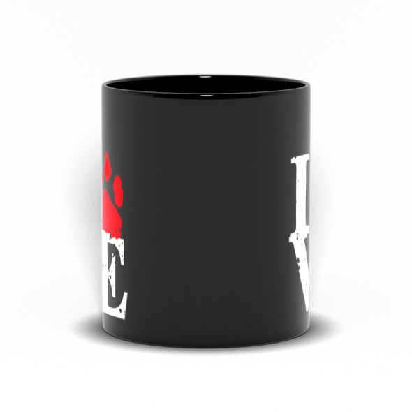 love dog paw coffee mug