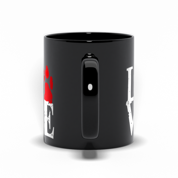 love dog paw coffee mug