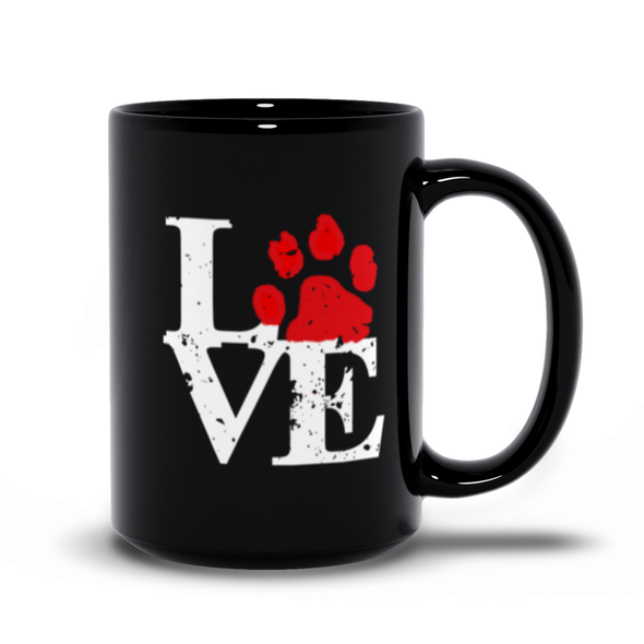 love dog paw coffee mug