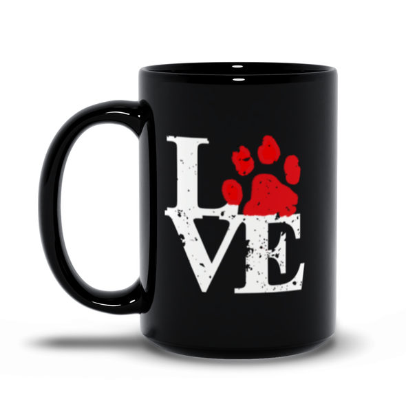 love dog paw coffee mug