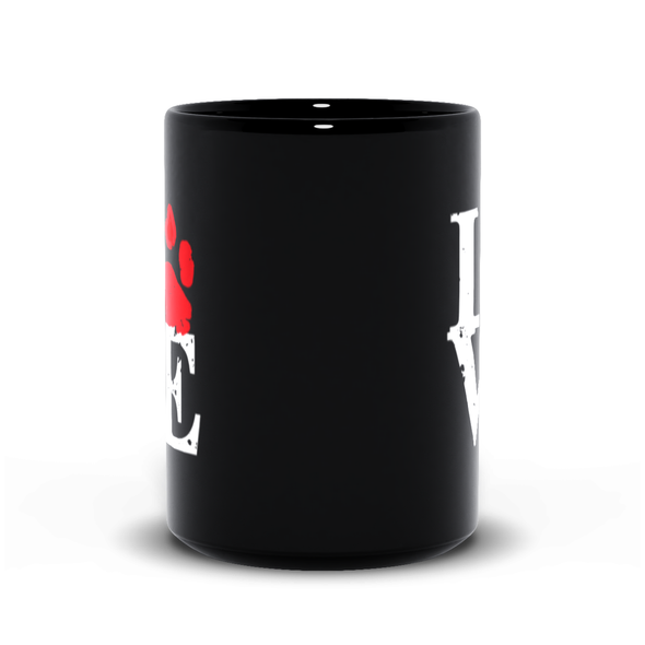 love dog paw coffee mug
