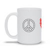 peace love dog coffee mug