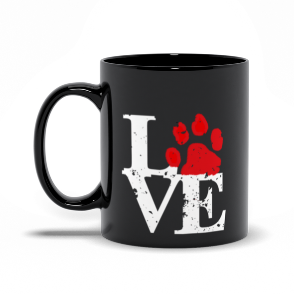 love dog paw coffee mug