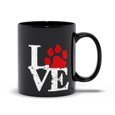 love dog paw coffee mug