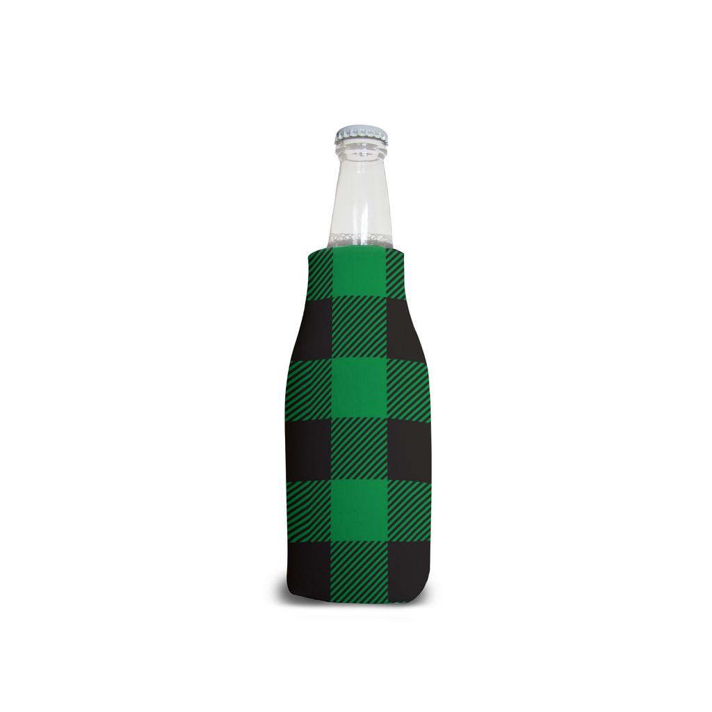 Zipper Beer Bottle Koozie (Green)