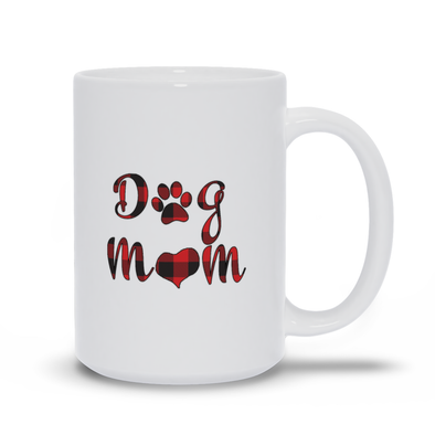 Dog Mom Buffalo Plaid Coffee Mug