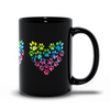 tie dye dog paws coffee mug