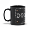 dog dad black coffee mug