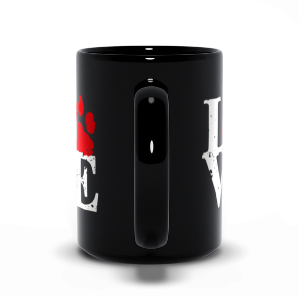 love dog paw coffee mug