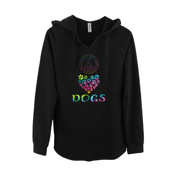 peace love dogs hoodie